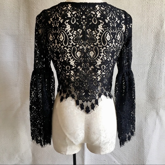 For Love & Lemons !Halloween Queen! Lace Crop Top - Picture 5 of 8